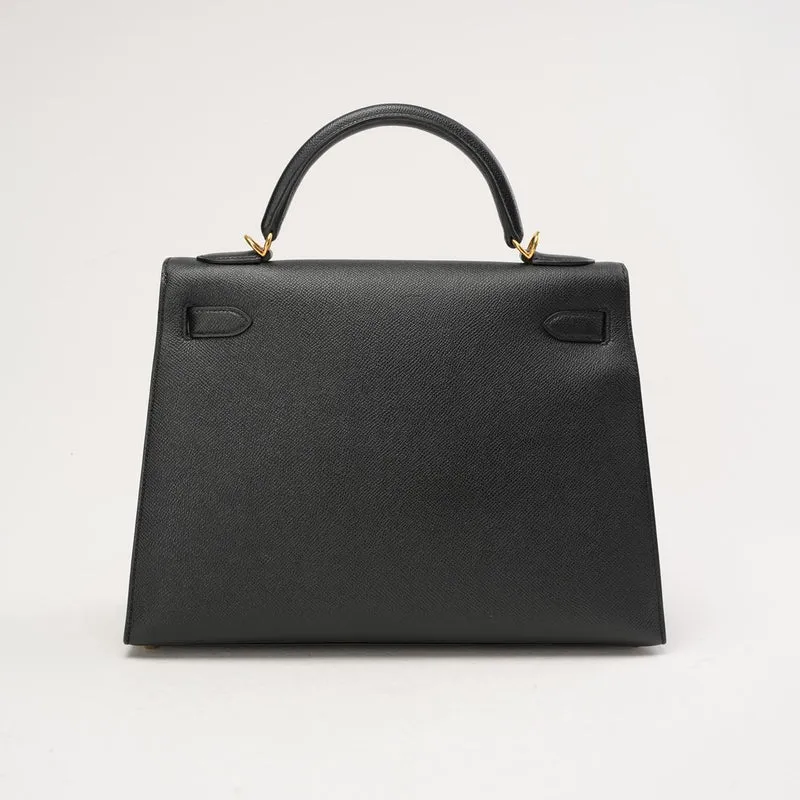Hermès Sellier Kelly 32 Epsom Schwarz 2016
