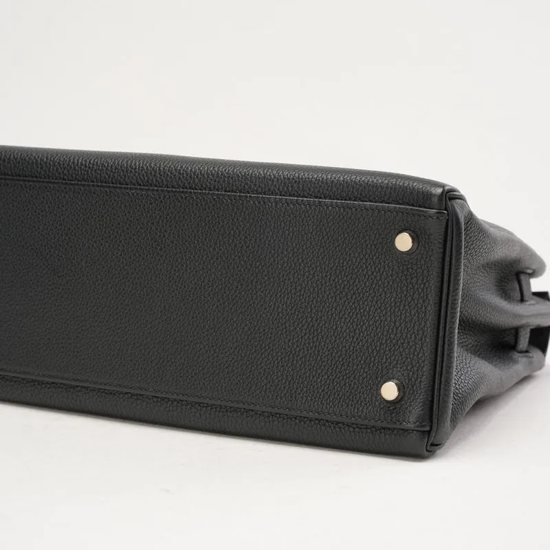 Hermes Vintage Sellier Kelly 32 Togo Schwarz 2004