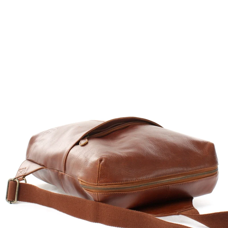 Crossbag Bodybag Lederrucksack Freizeit Rucksack Damen Herren Leder braun LE1029