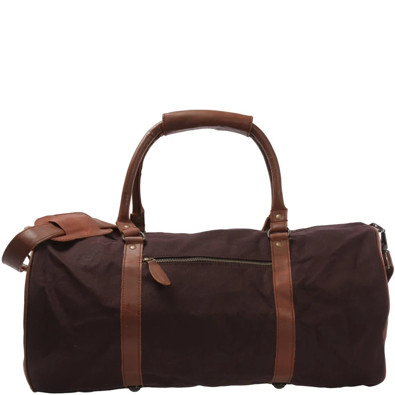 Weekender Reisetasche Sporttasche vintage Leder Canvas mokka LE2004