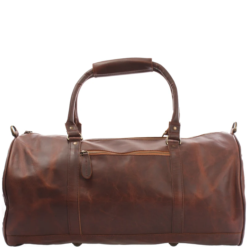Weekender Reisetasche Sporttasche vintage Leder 53cm braun LE2004