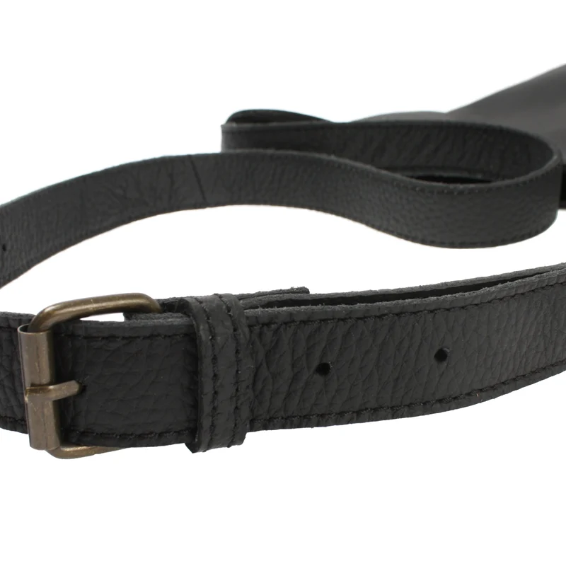 mittlere Umhängetasche Schultertasche Beuteltasche Damentasche Leder schwarz LE0072