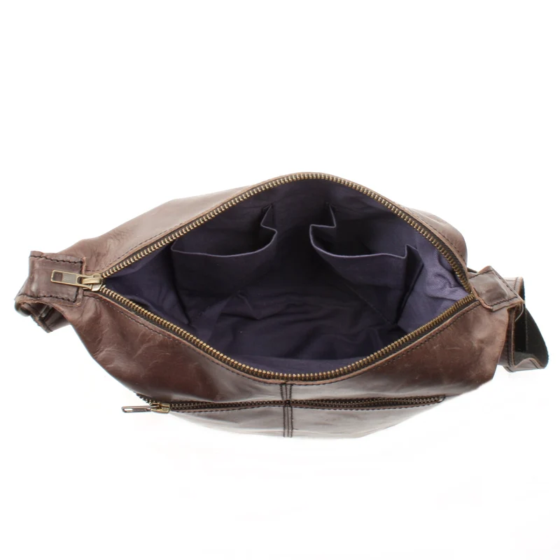 Umhängetasche Schultertasche Damentasche Ledertasche Leder dunkel-taupe LE3076