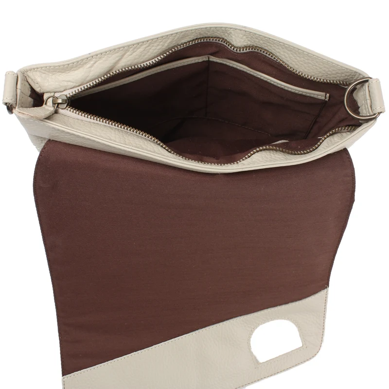 Umhängetasche Ledertasche Damen Schultertasche Leder beige LE3073