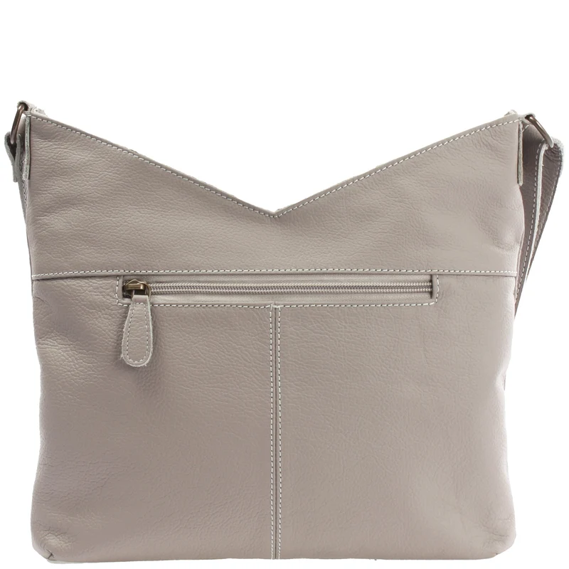 Damentasche Umhängetasche Handtasche Leder grau LE0065