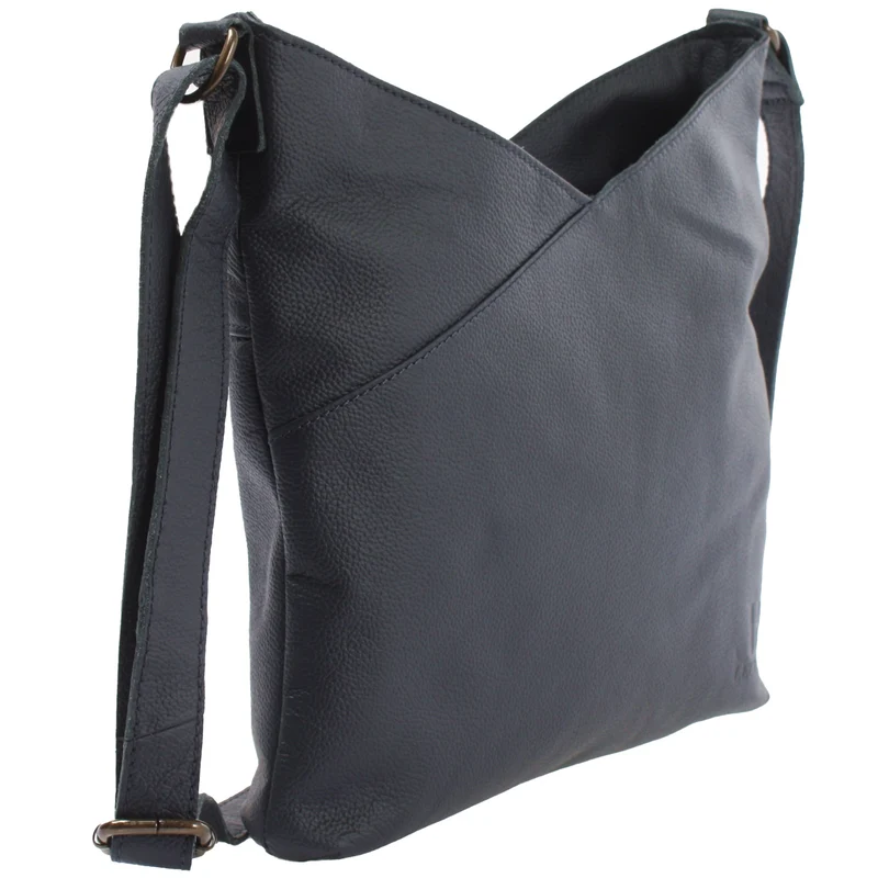 Damentasche Umhängetasche Handtasche Leder navy LE0065