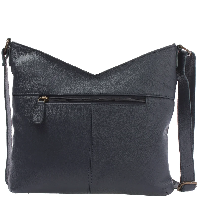Damentasche Umhängetasche Handtasche Leder navy LE0065