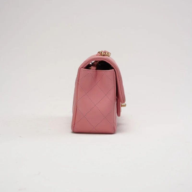 Chanel Pink Mini Rectangular Classic Flap Bag 2019