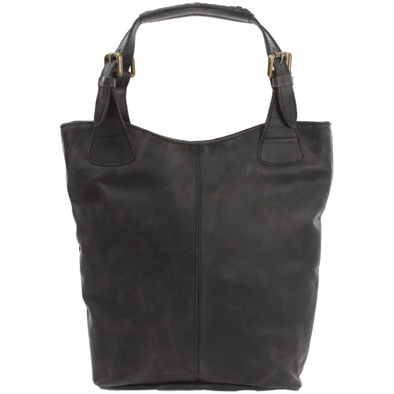 Henkeltasche Ledertasche Damentasche Leder grau LE0033