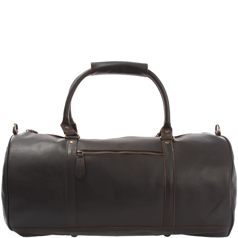 Weekender Reisetasche Sporttasche vintage Leder 53cm dunkelbraun LE2004
