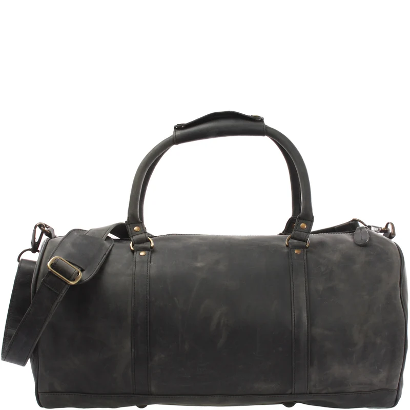 Weekender Reisetasche Sporttasche vintage Leder 53cm grau LE2004