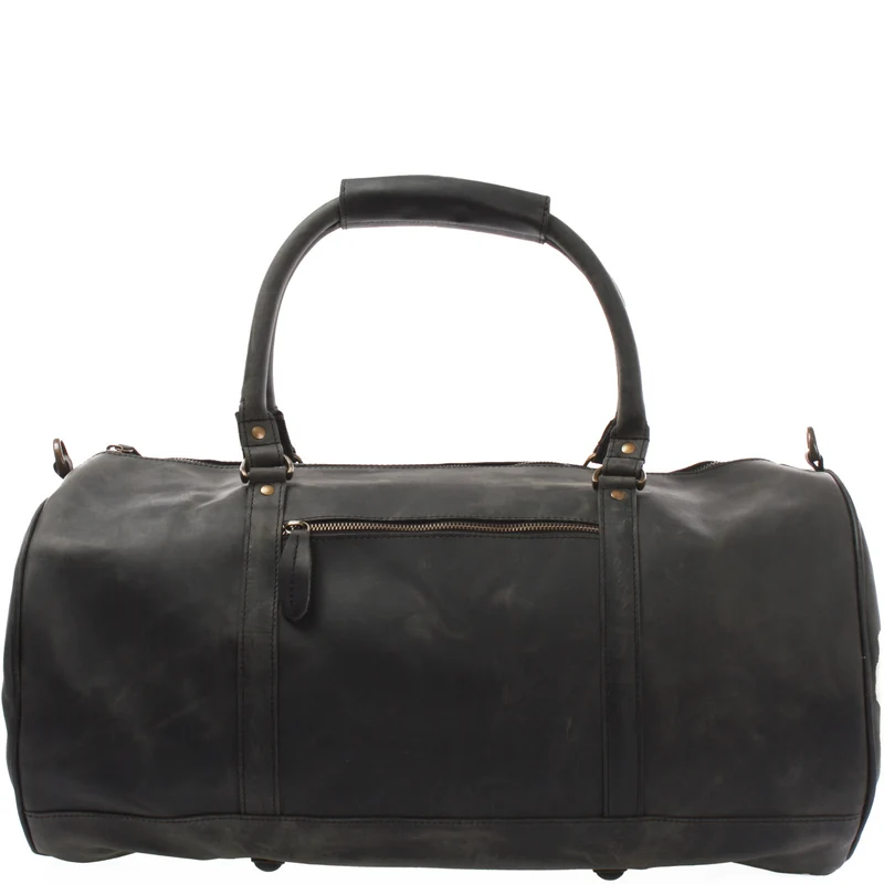 Weekender Reisetasche Sporttasche vintage Leder 53cm grau LE2004