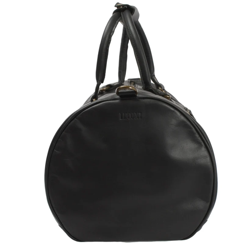 Weekender Reisetasche Sporttasche vintage Leder 53cm schwarz LE2004