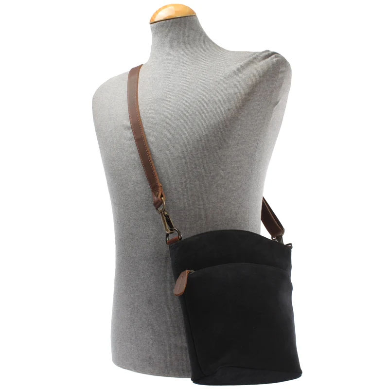 kleine Umhängetasche Schultertasche Freizeittasche Wildleder anthrazit LE3049