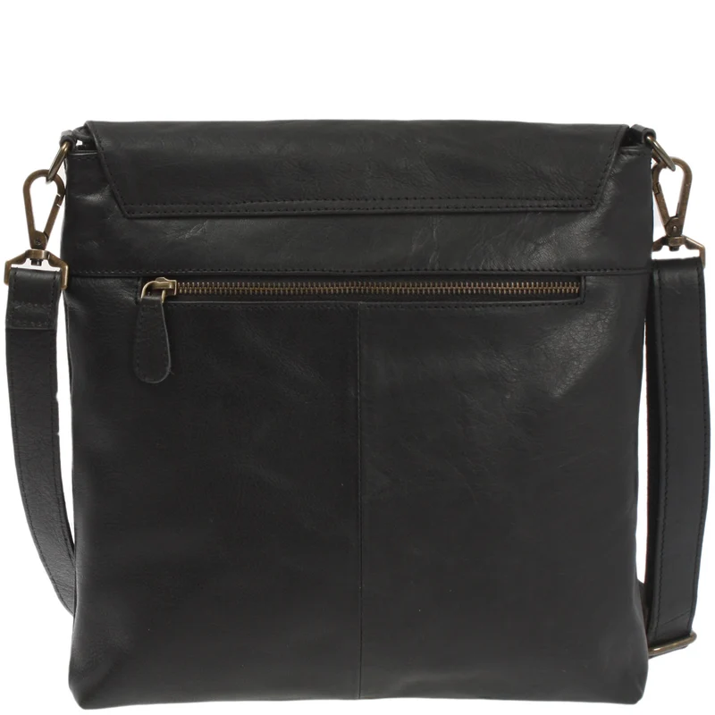 Umhängetasche Ledertasche Damen Schultertasche Leder schwarz LE3073