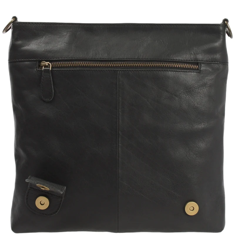 Umhängetasche Ledertasche Damen Schultertasche Leder schwarz LE3073