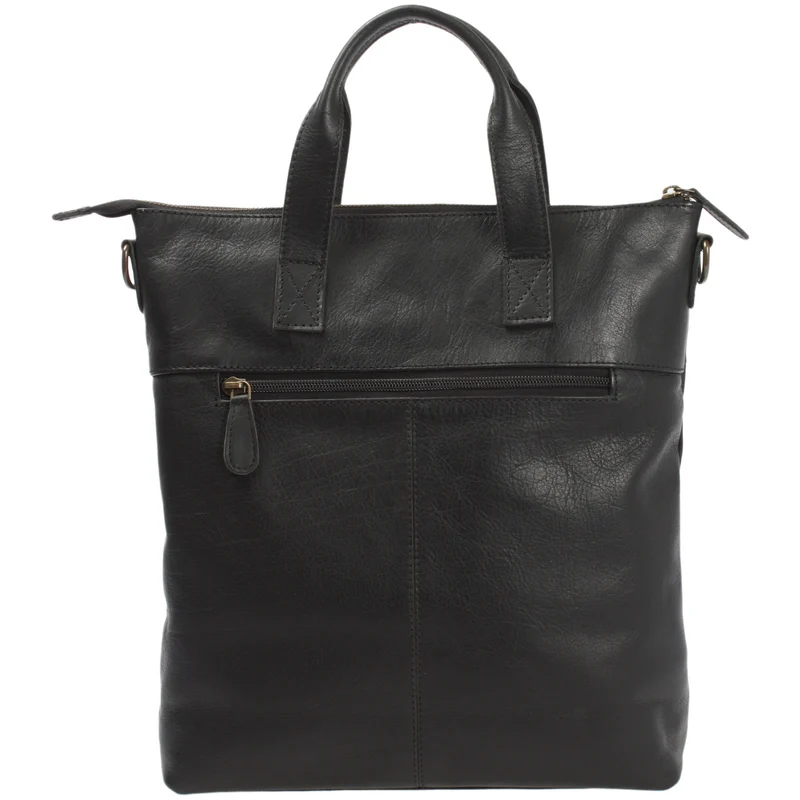 Damentasche Umhängetasche Henkeltasche Leder schwarz LE0068
