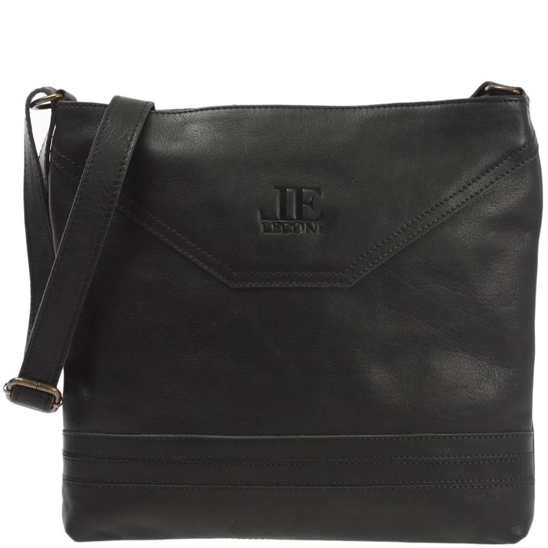 Umhängetasche Ledertasche Damen Schultertasche Leder schwarz LE0066