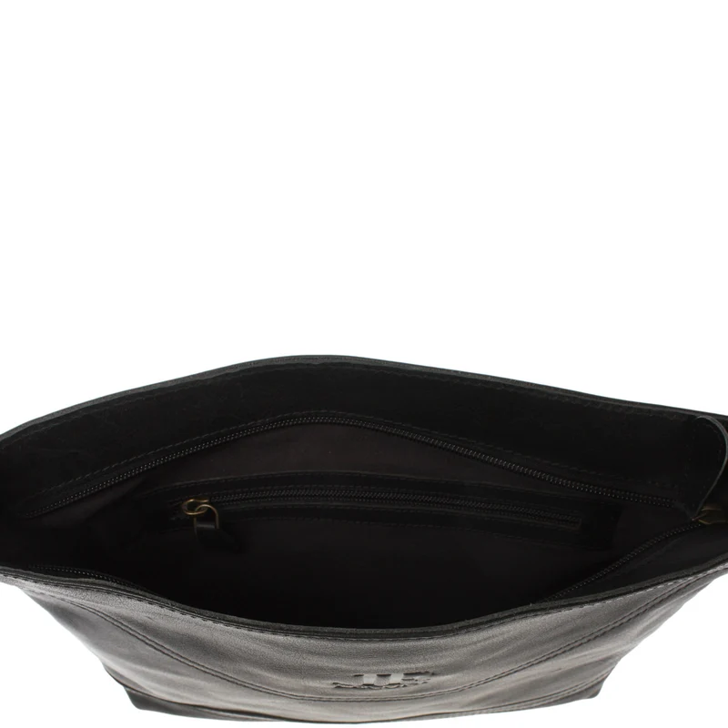 Umhängetasche Ledertasche Damen Schultertasche Leder schwarz LE0066