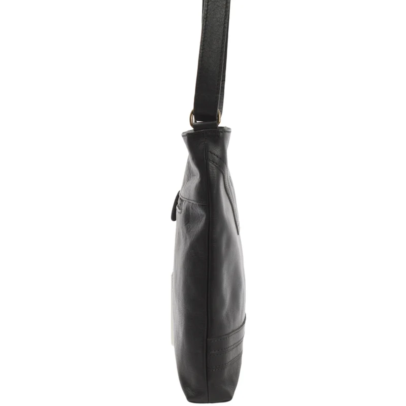 Umhängetasche Ledertasche Damen Schultertasche Leder schwarz LE0066
