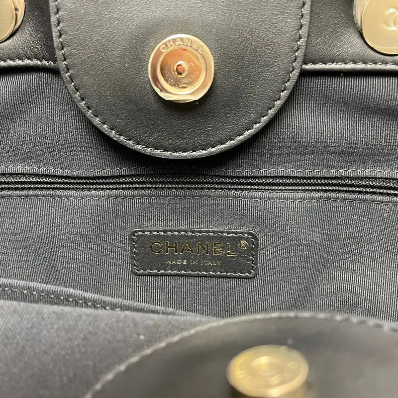 Chanel Schwarzes Baumwoll-Häkelkleid, Größe S, Deauville 2024