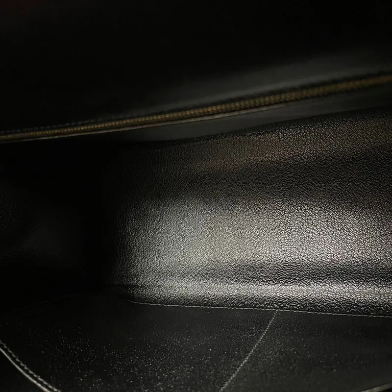 Hermes Schwarze Kelly 32 Sellier in Box Leder 2000