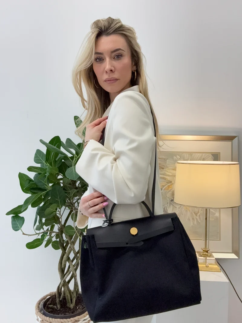 Hermes Black Herbag Zip 31 zurück im Jahr 2024