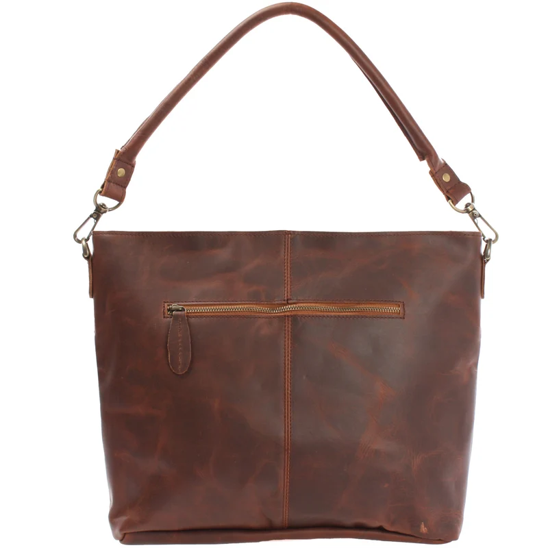 Schultertasche Umhängetasche Ledertasche Leder braun LE0039