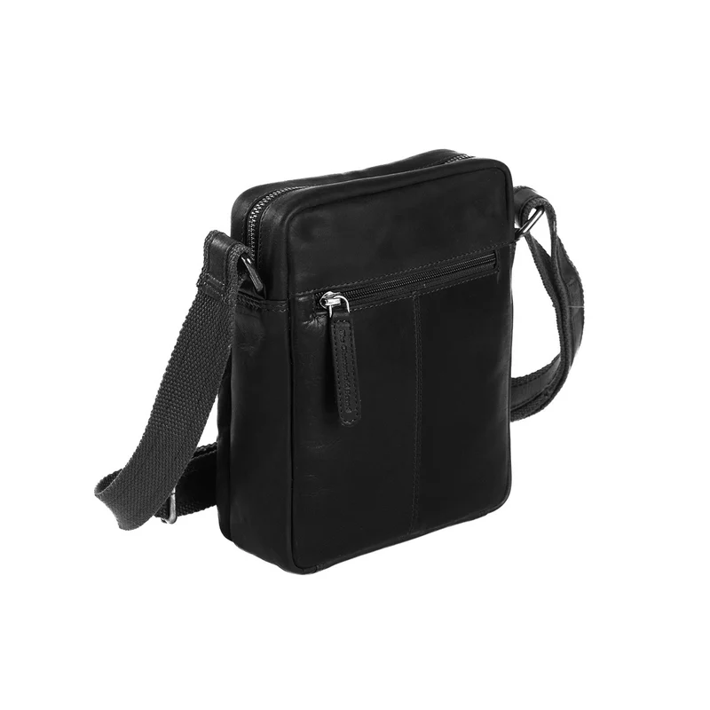 The Chesterfield Brand | Leder Umhängetasche Birmingham Schwarz | Wax Pull Up Leder