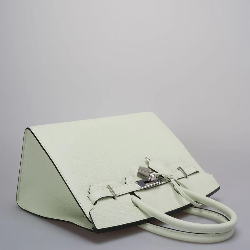Teil 2: Hermes Birkin Sellier 30 Tasche aus Vert Fizz Epsom-Leder mit Palladium-Beschlägen aus dem Jahr 2023