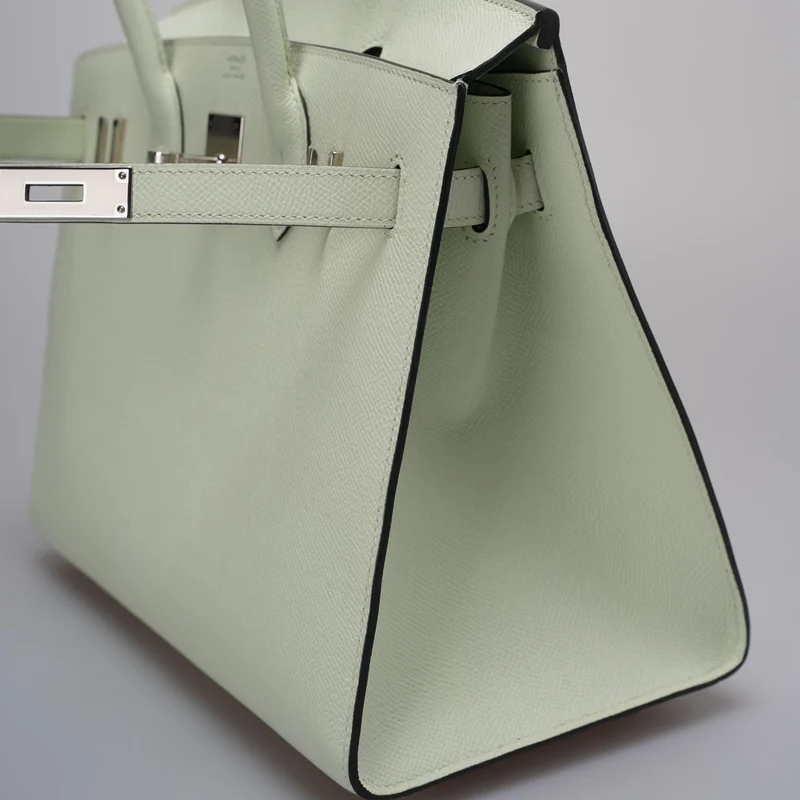 Teil 2: Hermes Birkin Sellier 30 Tasche aus Vert Fizz Epsom-Leder mit Palladium-Beschlägen aus dem Jahr 2023