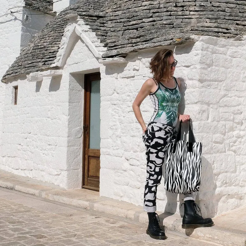 IKURI Shopper Zebra – handgefertigt aus Plane