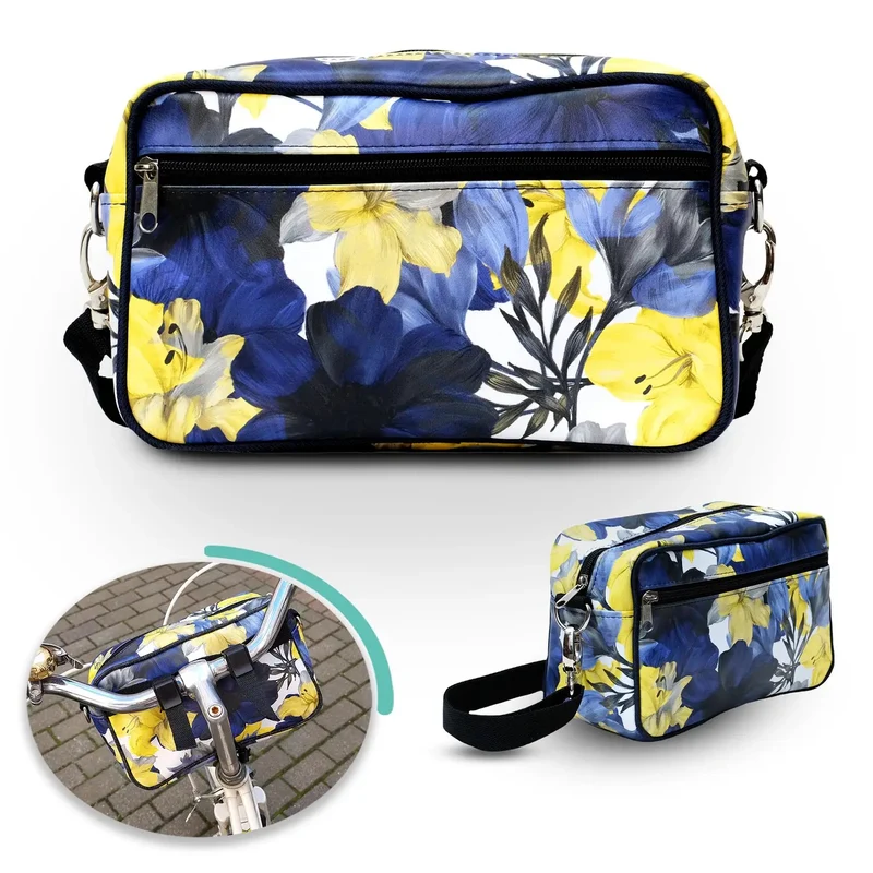 IKURI Lenkertasche Azucena – wasserdicht, Lenker & Schulter, handgefertigt