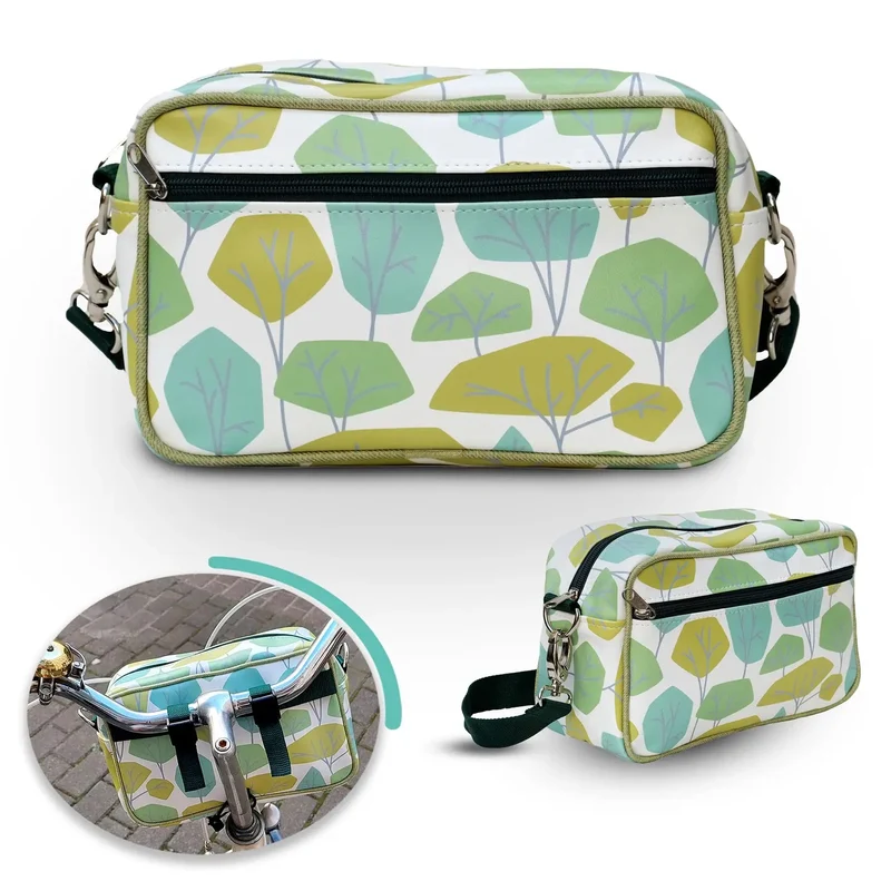 IKURI Lenkertasche Bosque – wasserdicht, Lenker & Schulter, handgefertigt