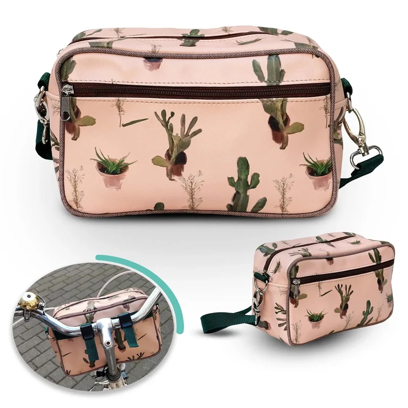 IKURI Lenkertasche Cactus – wasserdicht, Lenker & Schulter, handgefertigt