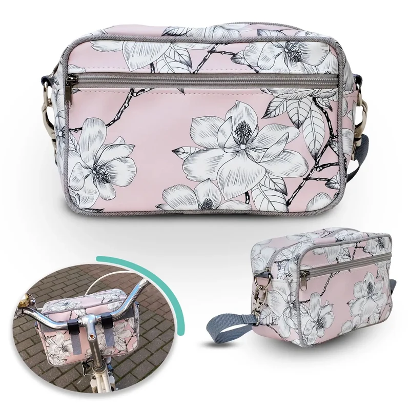 IKURI Lenkertasche Magnolia – wasserdicht, Lenker & Schulter, handgefertigt