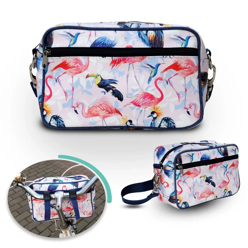 IKURI Lenkertasche Pajaros – wasserdicht, Lenker & Schulter, handgefertigt