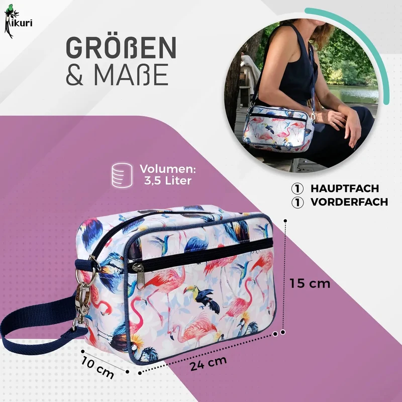 IKURI Lenkertasche Pajaros – wasserdicht, Lenker & Schulter, handgefertigt