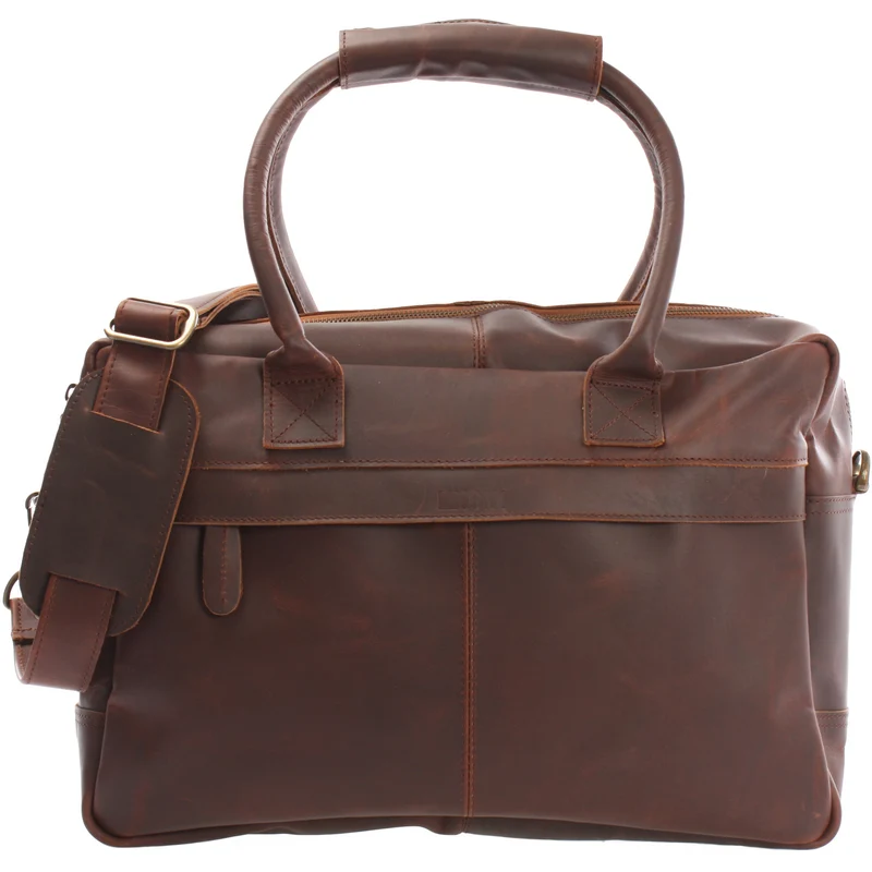 Handgepäck Arbeitstasche Ledertasche Damen Herren Leder braun LE2007
