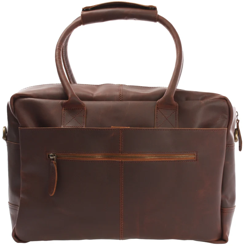 Handgepäck Arbeitstasche Ledertasche Damen Herren Leder braun LE2007