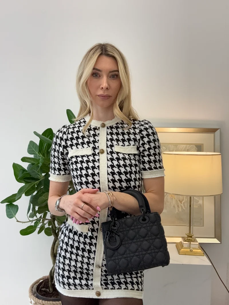 Christian Dior Lady Dior Kleine Matte Schwarze Tonale Tasche 2021