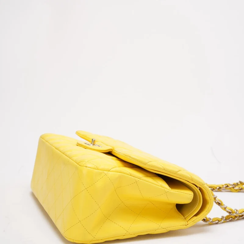 Chanel Classic Jumbo Double Flap Gelbes Lammleder 2011