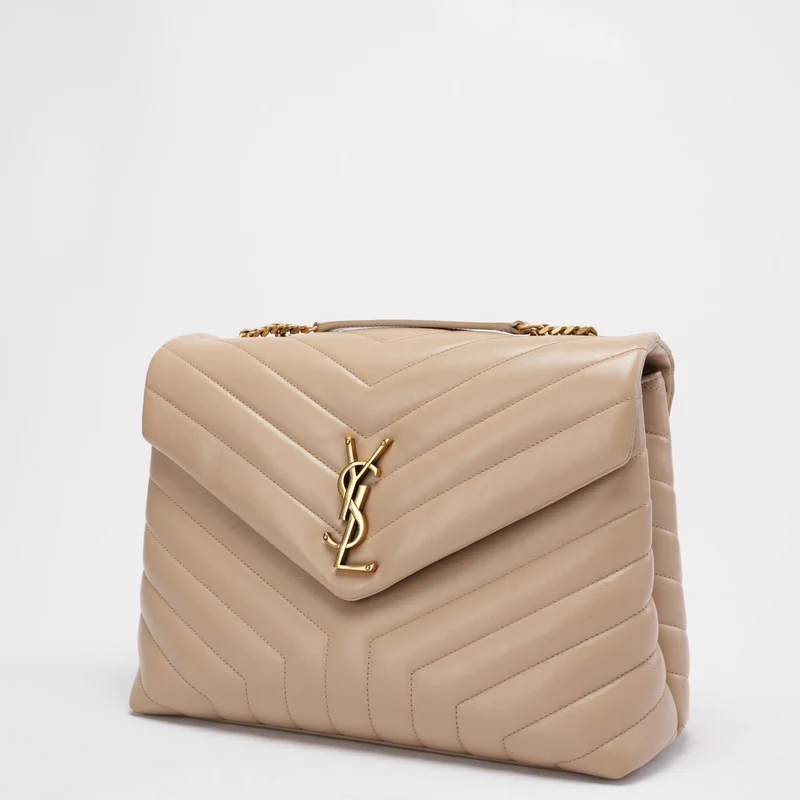 Saint Laurent Beige LouLou Medium Leder 2020