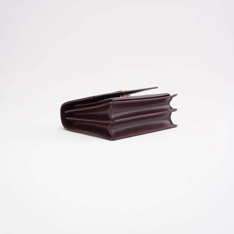 Saint Laurent Burgunderrotes Kalbsleder Medium Monogram Sunset 2018