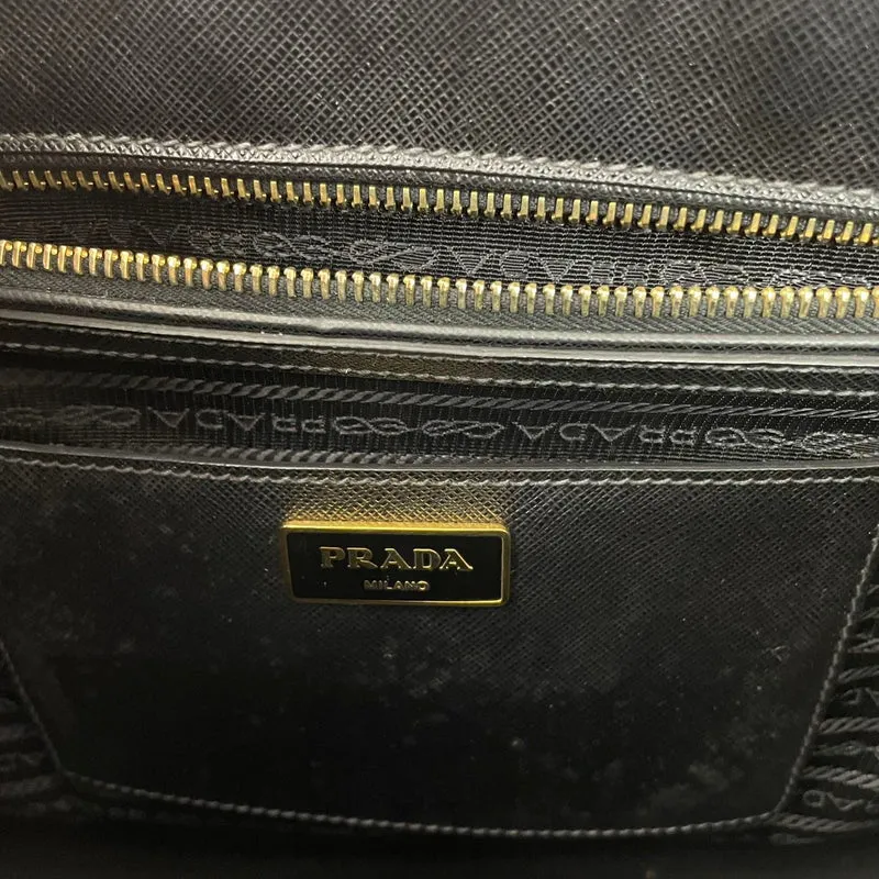 Prada Black Galleria Medium Galleria Zip Tote Saffiano Leder
