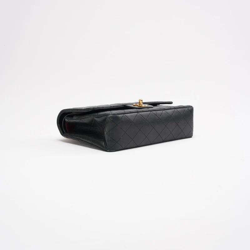 Chanel Vintage Schwarze Klassische Doppelflap-Tasche 1991