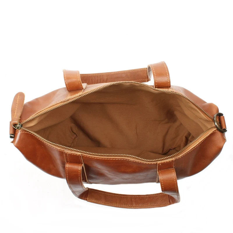 Shopper Schultertasche Henkeltasche Leder cognac LE0034