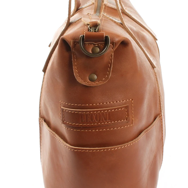 Shopper Schultertasche Henkeltasche Leder cognac LE0034