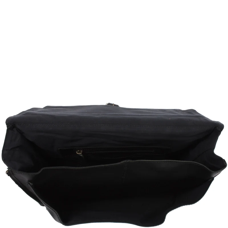 Aktentasche Businesstasche Messenger Bag Vintage Leder schwarz LE3008