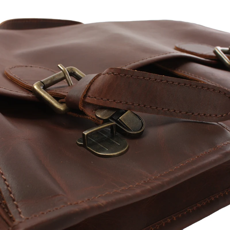 Aktentasche Businesstasche Messenger Bag Vintage Leder braun LE3009